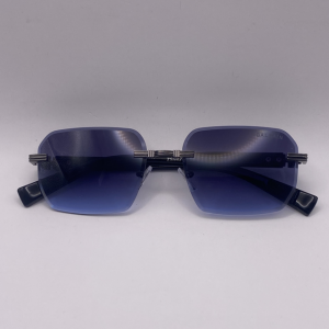 Balmain Blue & Black Rimless Shade